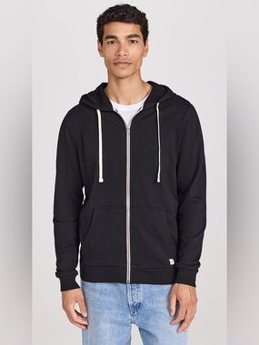 NWT H&M Men's Black Zip-Up Hoodie Sweater